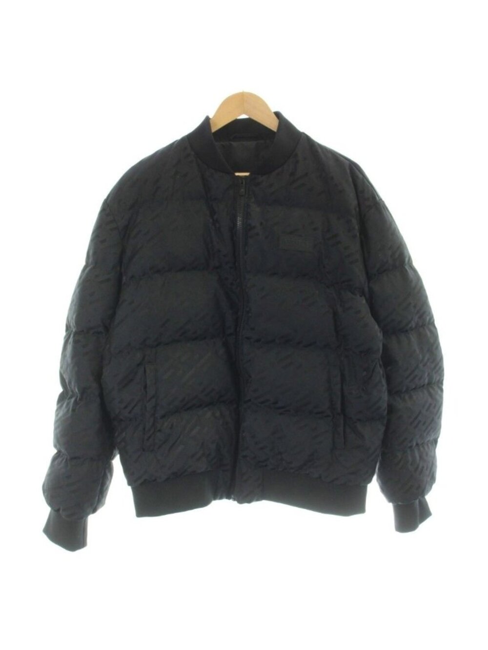 Versace Monogram Jacquard Down Jacket 54 Black MW